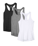 TK9-P icyzone Activewear Running Workouts Clothes Yoga Racerback Tank Tops for Women (Pack of 3)