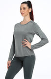 icyzone Long Sleeve Workout Shirts for Women - 3 Pack Athletic T Shirt, Running Exercise Yoga Tops