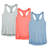 TK9-P icyzone Activewear Running Workouts Clothes Yoga Racerback Tank Tops for Women (Pack of 3)