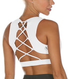 B5 icyzone Women's Workout Yoga Clothes Activewear Printed Racerback Sports Bras