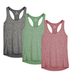 TK9-P icyzone Activewear Running Workouts Clothes Yoga Racerback Tank Tops for Women (Pack of 3)
