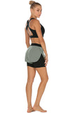 icyzone Workout Running Shorts with Pockets - Women's Gym Exercise Athletic Yoga Shorts 2-in-1