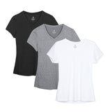 TV10 icyzone Workout Shirts Yoga Tops Activewear V-Neck T-Shirts Women Running Fitness Sports Short Sleeve Tees