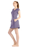 icyzone T-Shirt Dresses for Women - Short Sleeve Tunic Mini Dress with Pockets