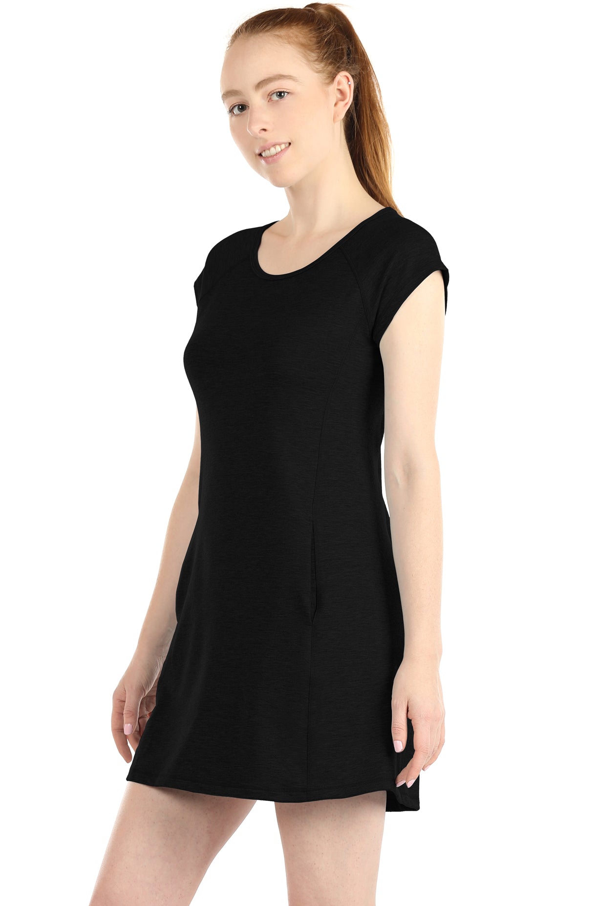 short sleeve tunic dress with pockets Fantaslook Short Sleeve Womens Summer Dresses Casual Button Tunic Dress with Pockets