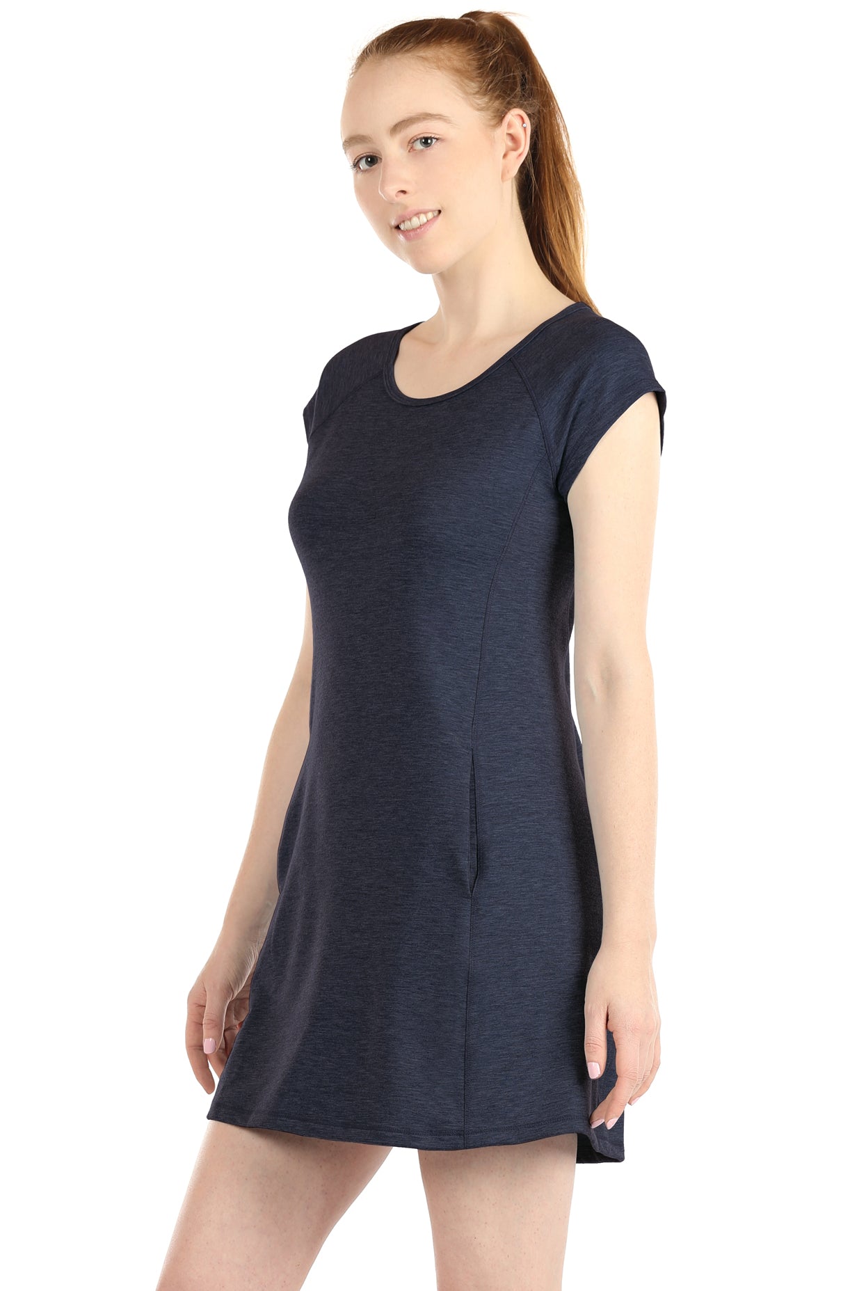 icyzone T Shirt Dresses for Women Short Sleeve Tunic Mini Dress with icyzonesports