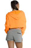 icyzone Long Sleeve Crop Top Zip Up Hoodie Workout Clothes Sweatshirts for Women