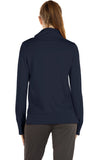 icyzone Workout Shirts for Women - Mock Neck Athletic Running Pullover Long Sleeve Shirts with Pocket and Thumb Holes