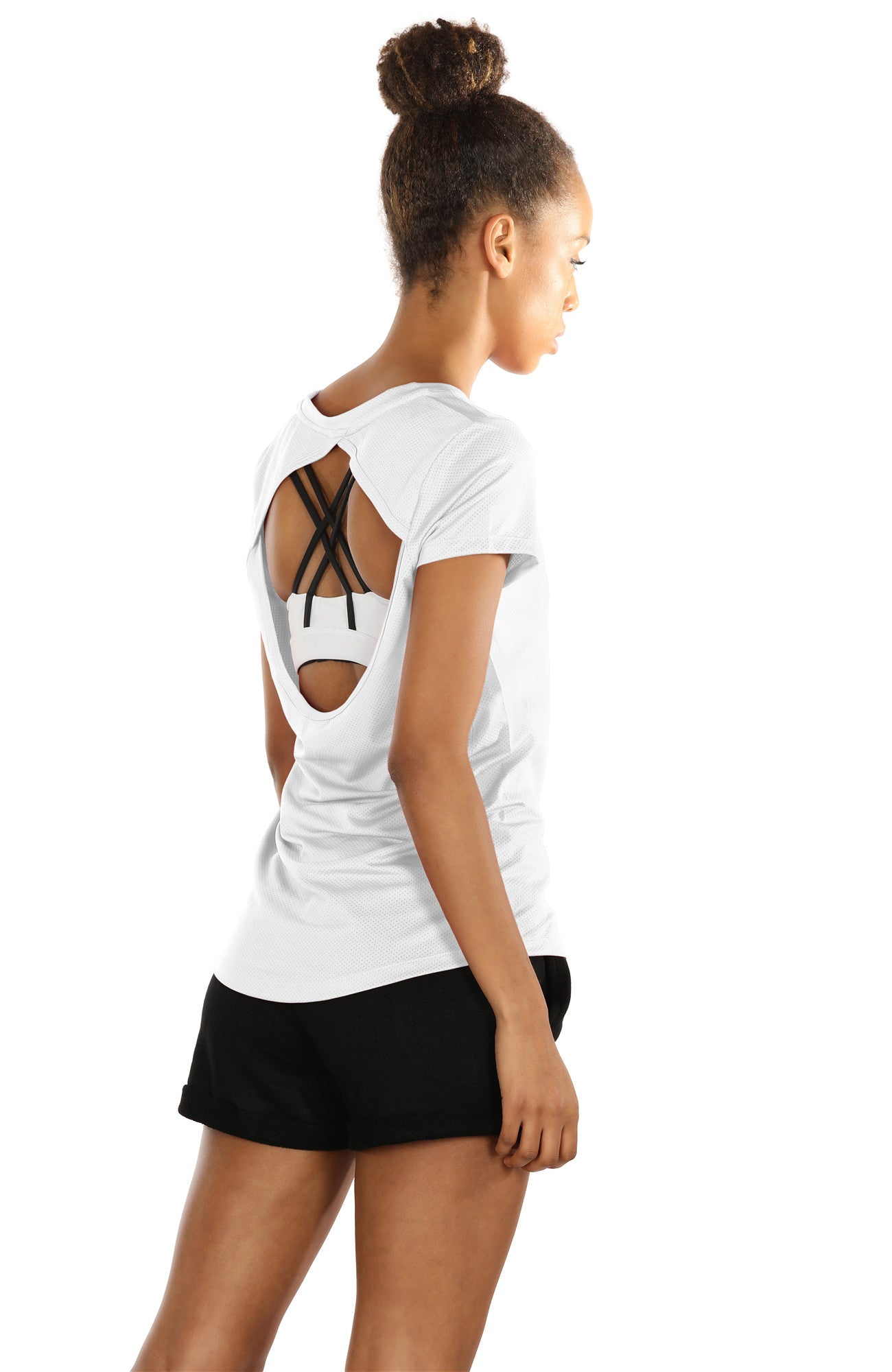 VigoBreviya Mesh Open Back Yoga Tops Women Sleeveless Fitness Sports T- shirts Female Gym Running Workout…