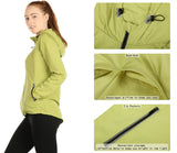 icyzone Lightweight Windbreaker Jackets for Women - Athletic Running Outdoor Packable Zip-up Hoodie