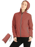 icyzone Lightweight Windbreaker Jackets for Women - Athletic Running Outdoor Packable Zip-up Hoodie