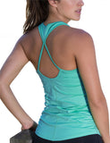 icyzone Workout Yoga Fitness Sports Racerback Tank Tops for Women