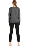 icyzone Workout Shirts for Women - Athletic Pullover Running Tops Casual Long Sleeve T Shirts with Thumb Holes