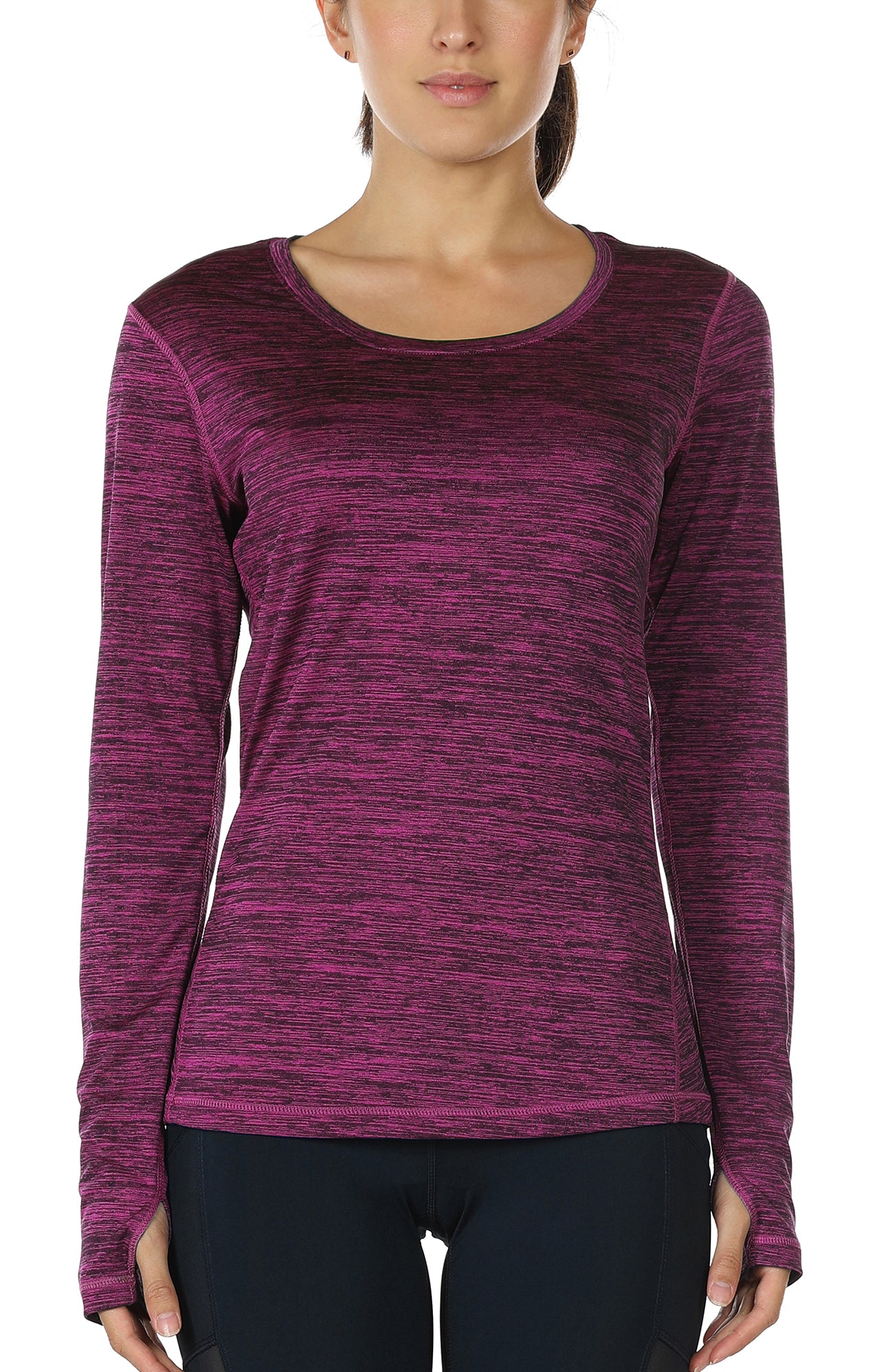Icyzone Women's Long Sleeve Workout Shirts For Yoga, Gym, Fitness With