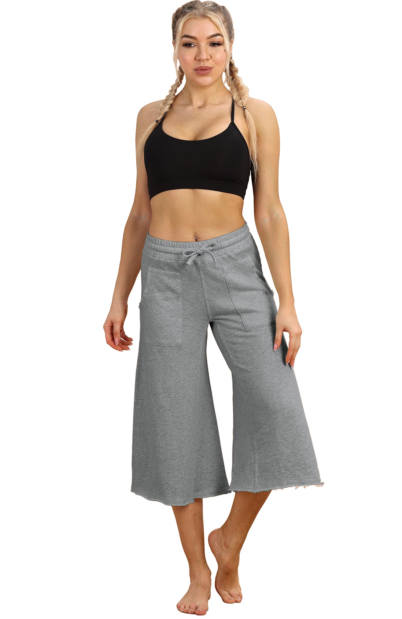 LEXISLOVE Capris - Pantaloni Da Donna Casual Estivi A Gamba LEXISLOVE Capris - Pantaloni Da Donna Casual Estivi A Gamba