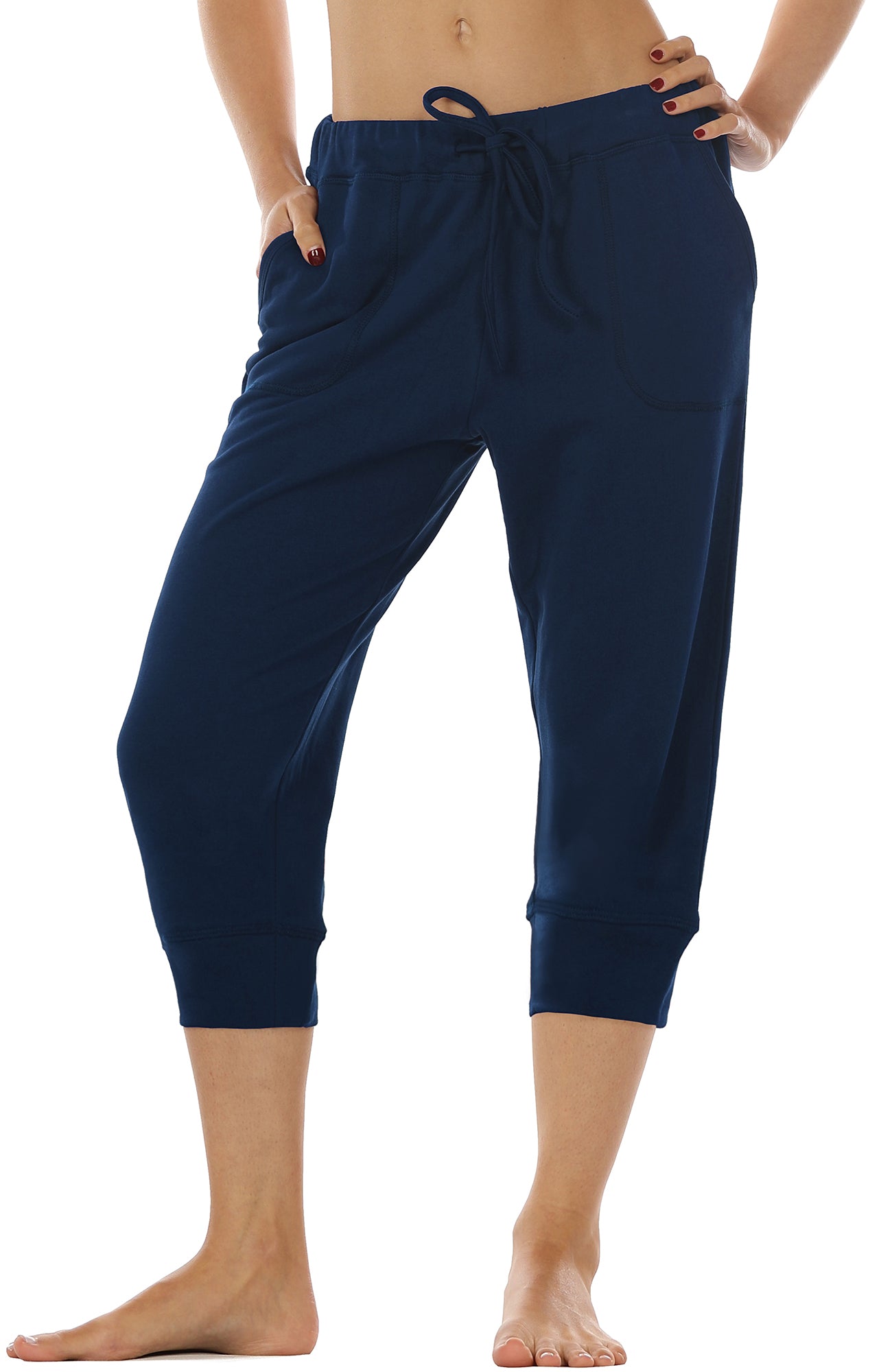 icyzone Women's French Terry Jogger Lounge Sweatpants - Active Capri P –  icyzonesports