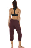 icyzone Women's French Terry Jogger Lounge Sweatpants - Active Capri Pants for Women