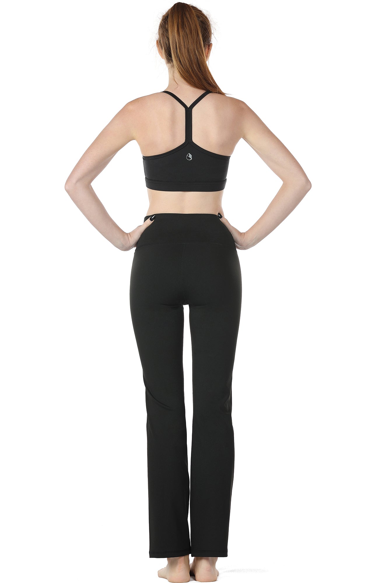 Pantalon De Yoga Côtelé Pour Femme - Taille Haute, Coupe évasée - 75% Polyamide, 25% élasthanne