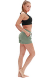 icyzone Running Workout Shorts for Women - Gym Yoga Exercise Athletic Shorts with Pockets