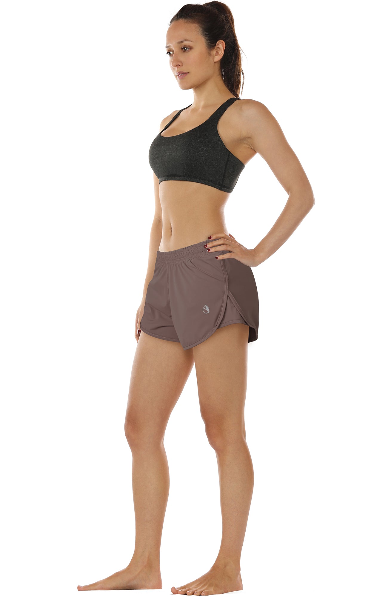 icyzone Workout Shorts Built-in Brief - Women's Gym Exercise