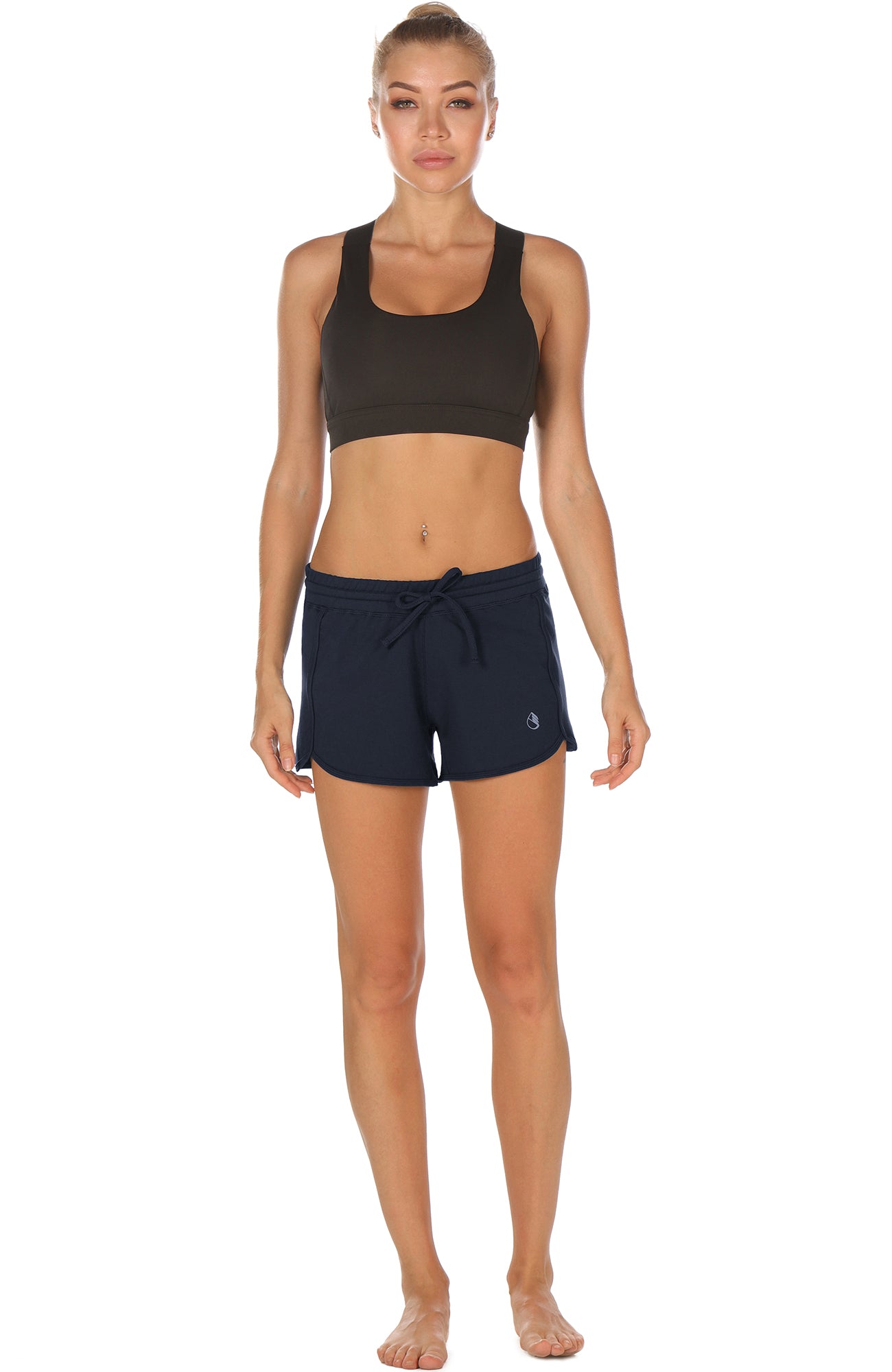 icyzone Running Workout Shorts for Women - Gym Yoga Exercise