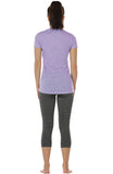icyzone Workout Shirts for Women - Yoga Tops Activewear Gym Shirts Running Fitness V-Neck T-Shirts