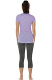 icyzone Workout Shirts for Women - Yoga Tops Activewear Gym Shirts Running Fitness V-Neck T-Shirts