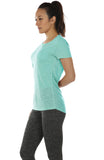 icyzone Workout Shirts for Women - Yoga Tops Gym Clothes Running Exercise Athletic T-Shirts for Women