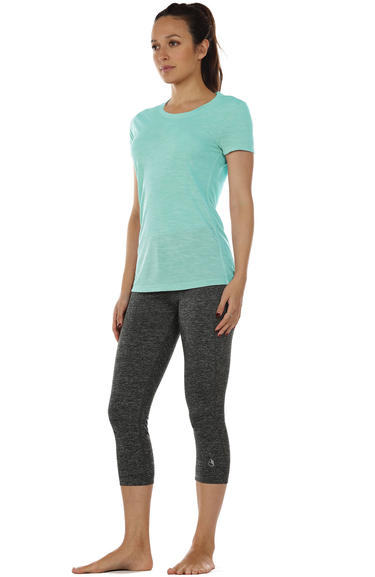 icyzone Workout Shirts for Women - Yoga Tops Gym Clothes Running