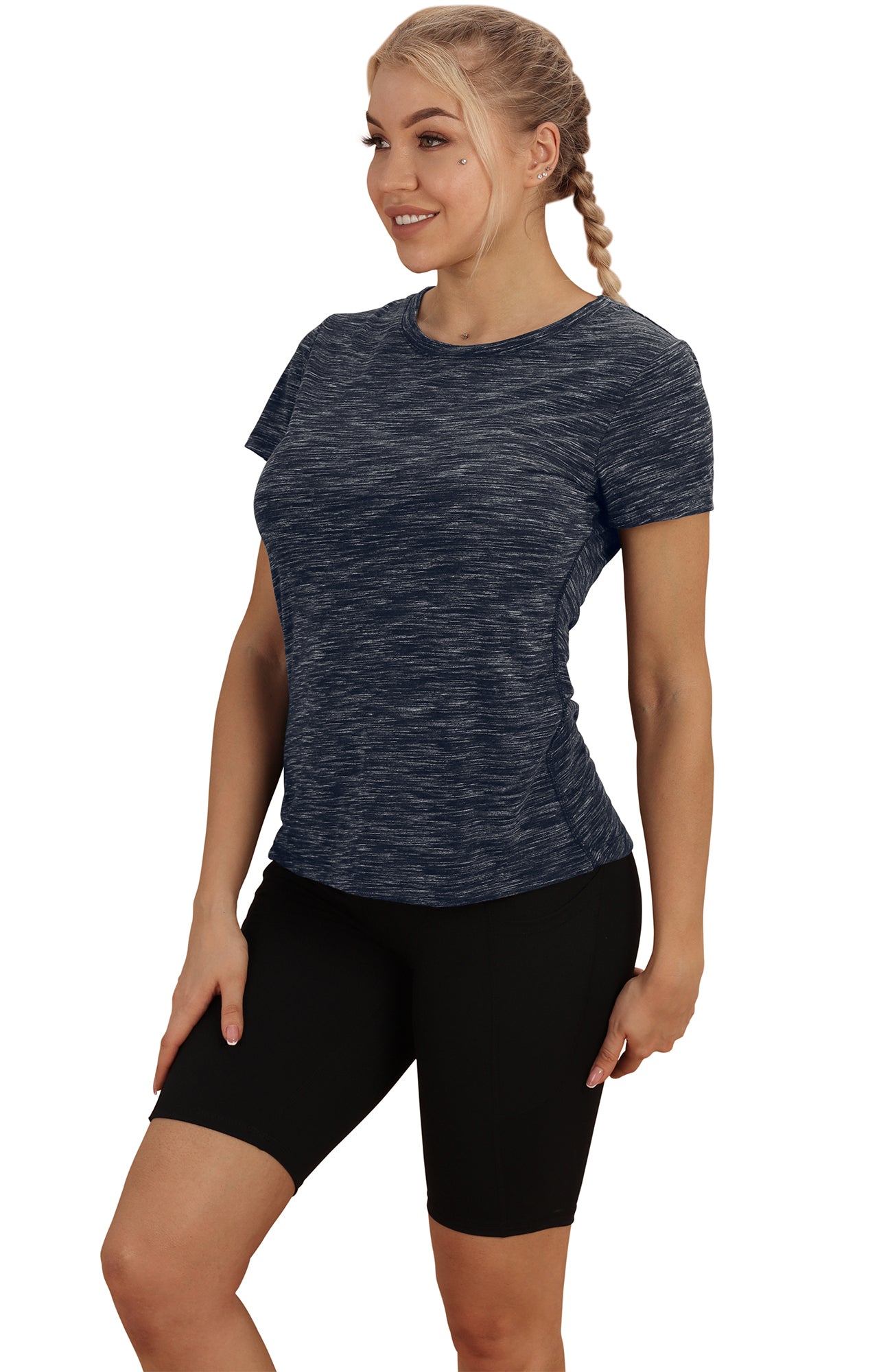 icyzone Workout Shirts for Women - Yoga Tops Gym Clothes Running