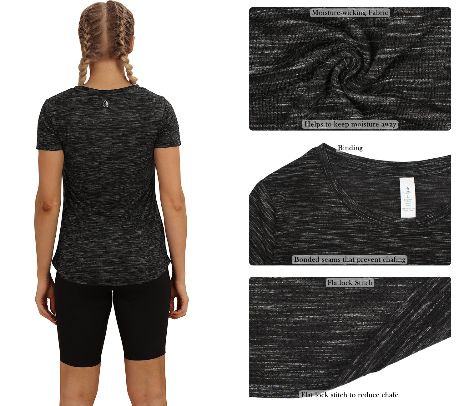 Maglia Sportiva Donna Manica Lunga Icyzone - Tshirt Traspirante Per Yoga, Running E Fitness - Foto 9
