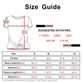 icyzone Workout Shirts for Women - Yoga Tops Gym Clothes Running Exercise Athletic Tie Front T-Shirts