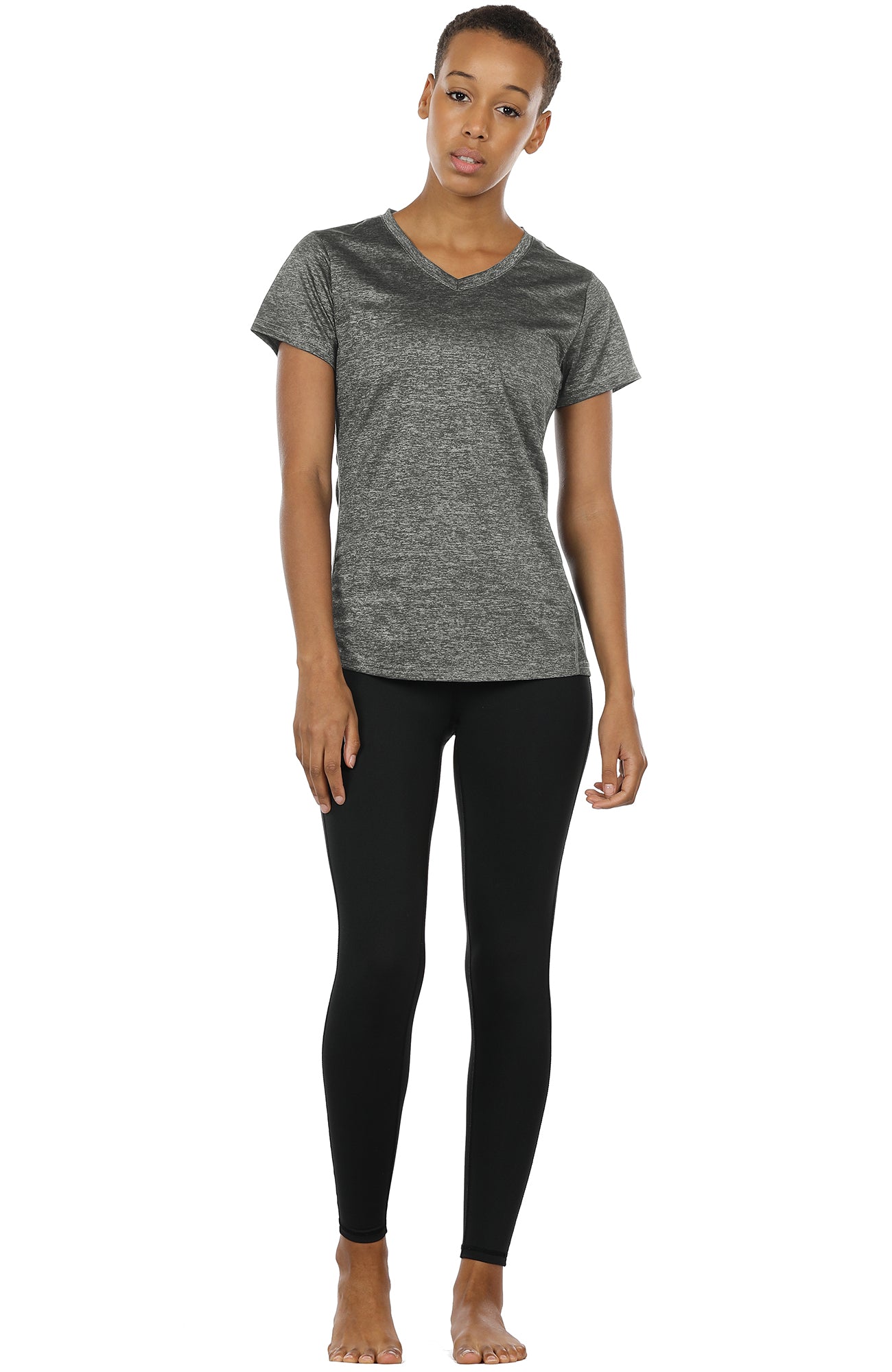 TV10 icyzone Workout Shirts Yoga Tops Activewear V-Neck T-Shirts