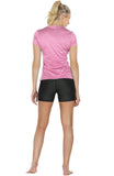 TV10 icyzone Workout Shirts Yoga Tops Activewear V-Neck T-Shirts Women Running Fitness Sports Short Sleeve Tees