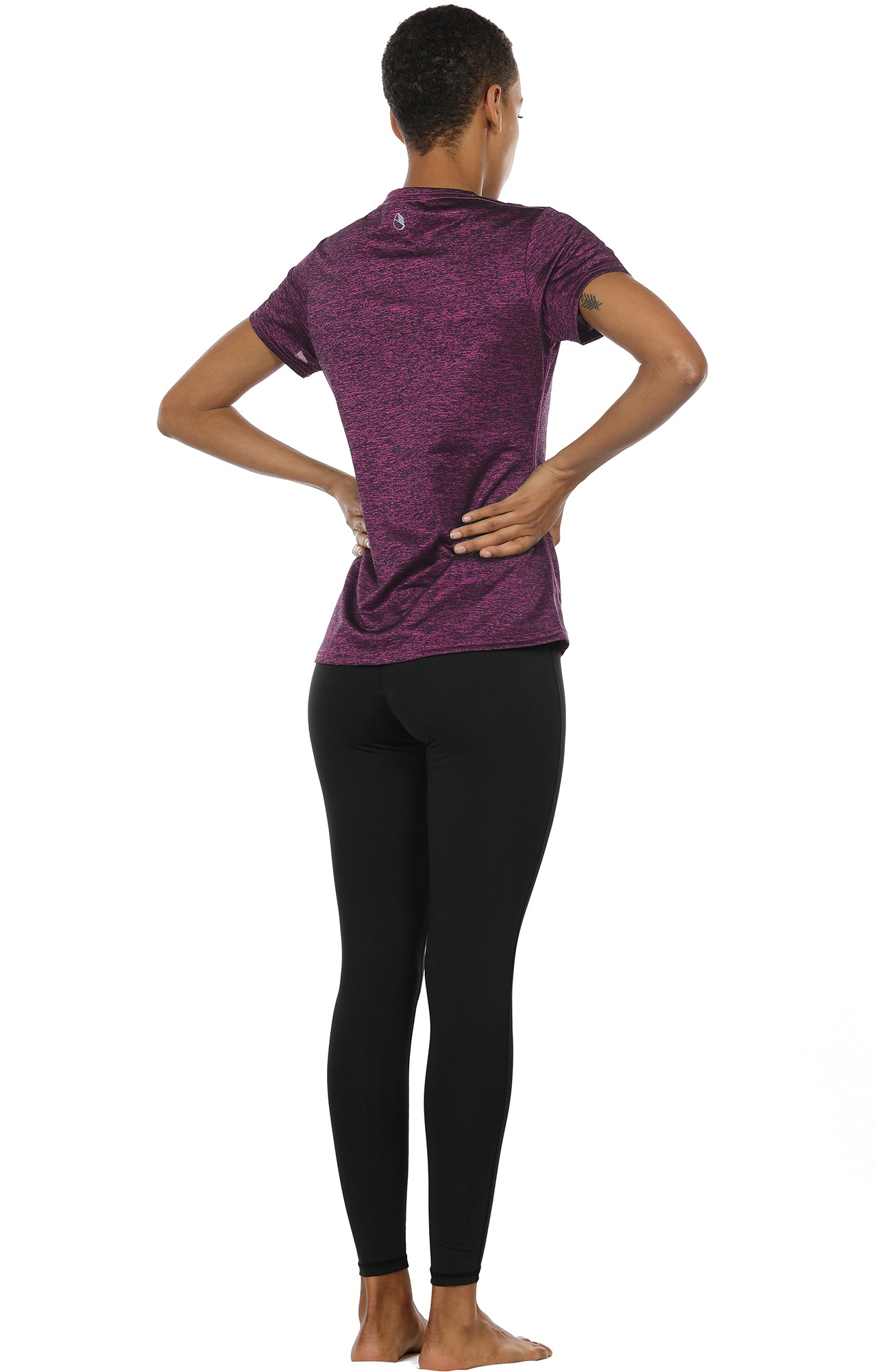  icyzone Workout T-Shirt for Women - Gym Running Yoga Tops  Athletic Shirts Raglan Short Sleeves (Aqua, Small) : Sports & Outdoors
