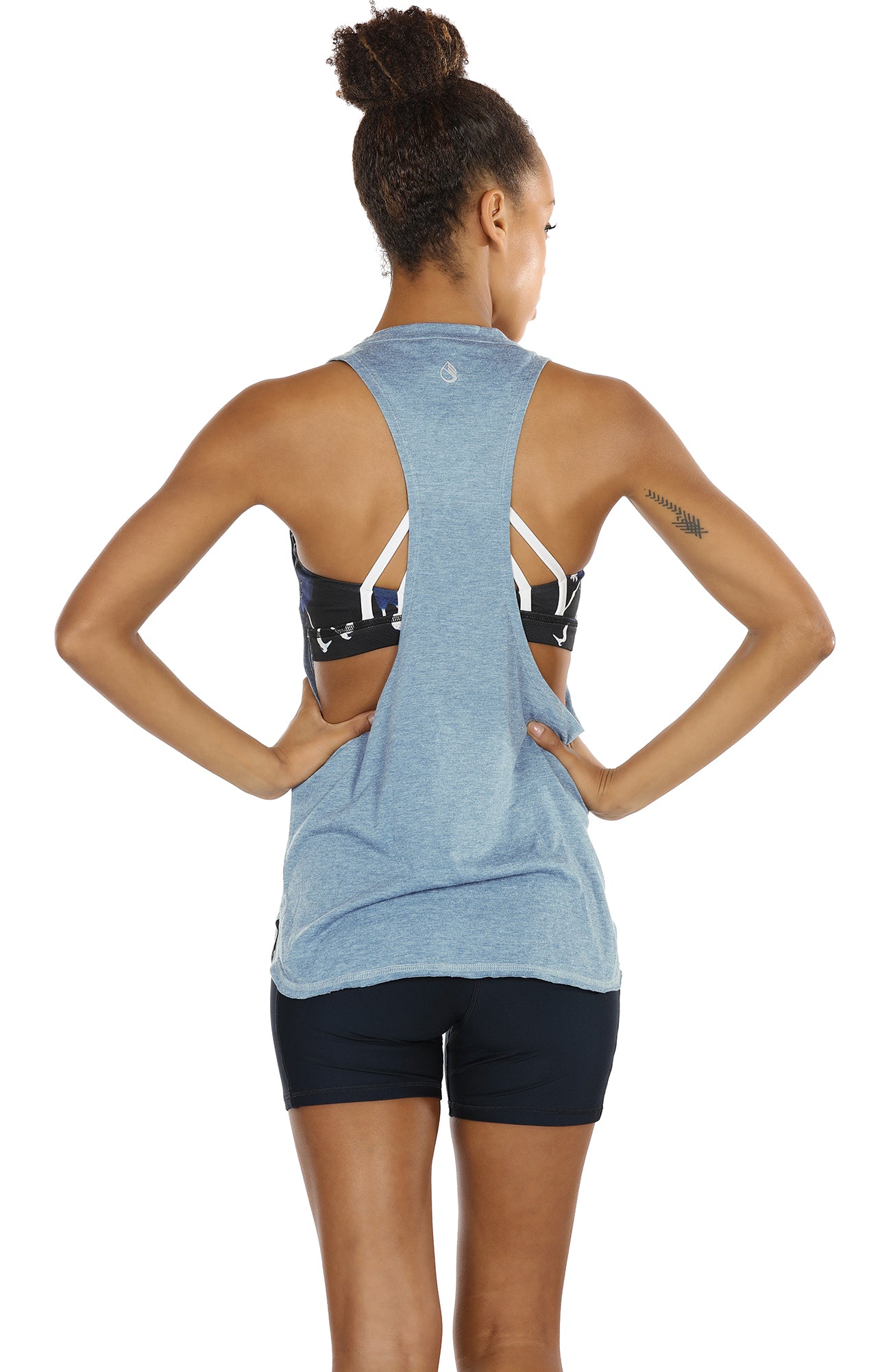 icyzone Dames racerback workout atletische running tank tops losse pasvorm (Pack van 2), Grijs/Koffie Bruin, XL icyzone Dames racerback workout atletische running tank tops losse pasvorm (Pack van 2), Grijs/Koffie Bruin, XL