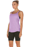 TK1A icyzone Workout Tank Tops Built in Bra - Women's Strappy Athletic Yoga Tops, Exercise Running Gym Shirts