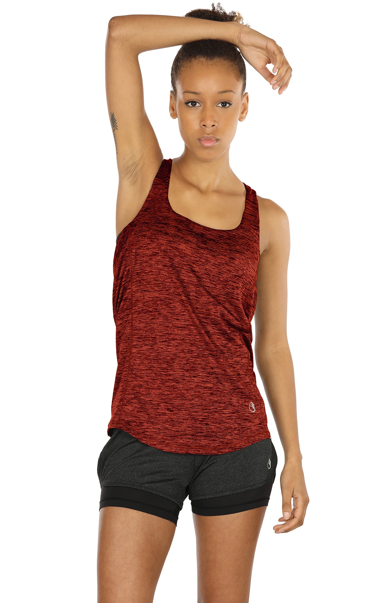 Yoga Racerback Tank Fitted Organic Cotton I Chin Scarlet - Proyog