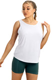 TK26 icyzone Workout Tank Tops for Women - Open Back Strappy Athletic Tanks, Yoga Tops, Gym Shirts