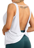 TK26 icyzone Workout Tank Tops for Women - Open Back Strappy Athletic Tanks, Yoga Tops, Gym Shirts