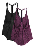 TK27 icyzone Workout Tank Tops for Women - Athletic Yoga Tops, T-Back Running Tank Top