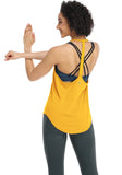 TK27 icyzone Workout Tank Tops for Women - Athletic Yoga Tops, T-Back Running Tank Top