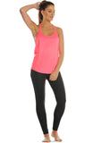TK27 icyzone Workout Tank Tops for Women - Athletic Yoga Tops, T-Back Running Tank Top