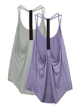 TK27 icyzone Workout Tank Tops for Women - Athletic Yoga Tops, T-Back Running Tank Top