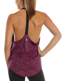 TK27 icyzone Workout Tank Tops for Women - Athletic Yoga Tops, T-Back Running Tank Top
