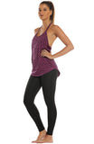 TK27 icyzone Workout Tank Tops for Women - Athletic Yoga Tops, T-Back Running Tank Top