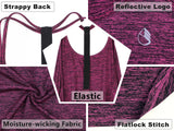 TK27 icyzone Workout Tank Tops for Women - Athletic Yoga Tops, T-Back Running Tank Top