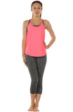 TK27 icyzone Workout Tank Tops for Women - Athletic Yoga Tops, T-Back Running Tank Top