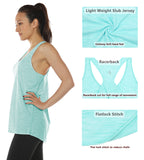 icyzone Workout Tank Shirts Women - Athletic Exercise Yoga Gym Tops, Womens Muscle Tank