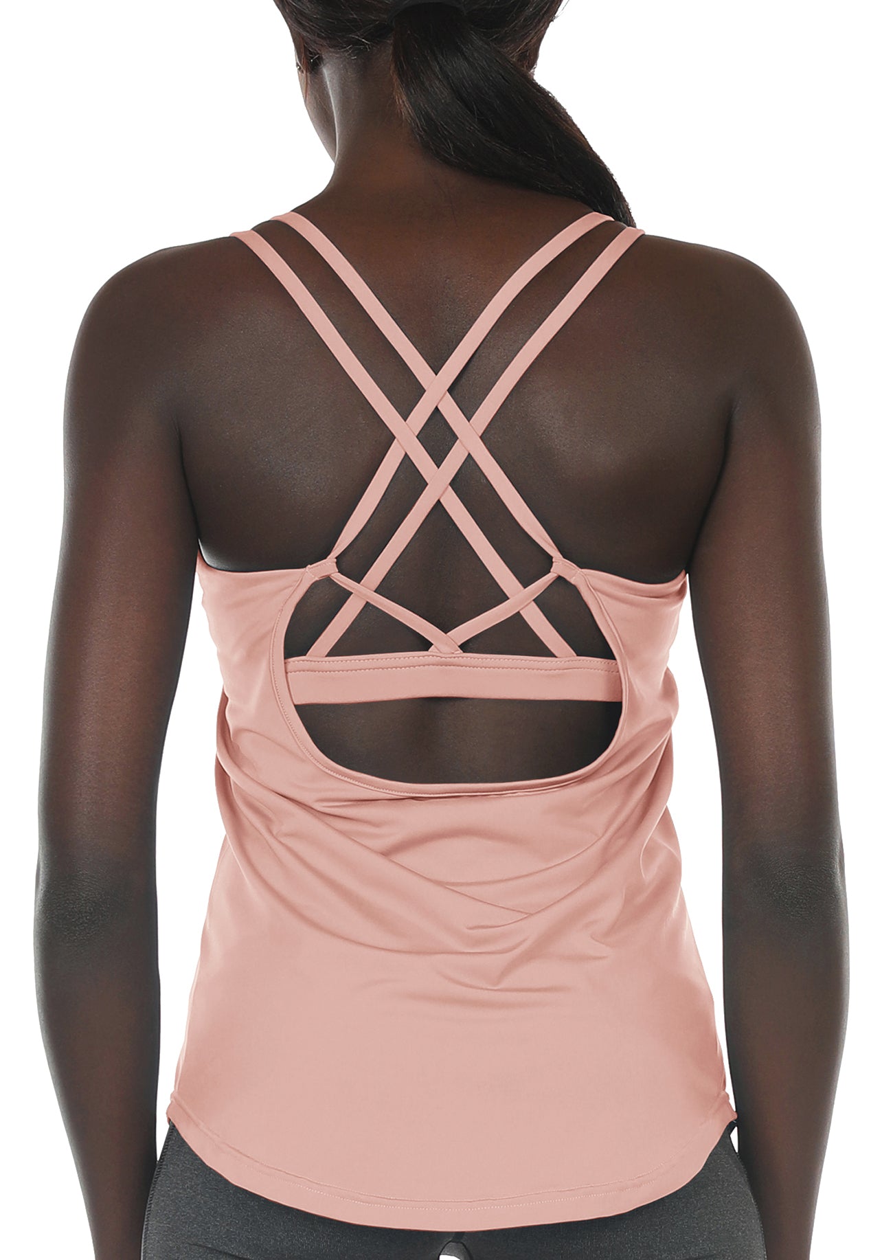 Buy Women's Tank Tops Built in Bra Workout Clothes Strappy Back Yoga Tops  Gym Running Shirts Online at desertcartSeychelles